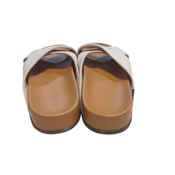 Rothy's The Weekend Slide Hemp Oat Cream Cross Strap Sandal Size 7.5 NWOT - Picture 4 of 9